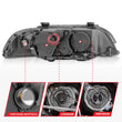 Load image into Gallery viewer, ANZO 1997-2001 BMW 5 Series Projector Headlights w/ Halo Black - Additional View 7