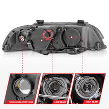 Load image into Gallery viewer, ANZO 1997-2001 BMW 5 Series Projector Headlights w/ Halo Black - Additional View 7
