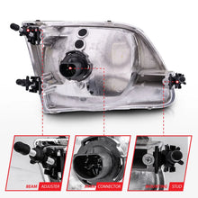 Load image into Gallery viewer, ANZO 1997-2003 Ford F-150 Crystal Headlights Chrome - Back View