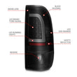 Load image into Gallery viewer, ANZO 1997-2003 Ford F-150 LED Tail Lights w/ Light Bar Black Housing Smoke Lens - Back View