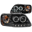 Load image into Gallery viewer, ANZO 1997-2003 Ford F-150 Projector Headlights w/ Halo Black (CCFL) - Back View