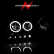 Load image into Gallery viewer, ANZO 1997-2003 Ford F-150 Projector Headlights w/ Halo Black (CCFL) - Additional View 6