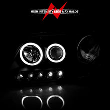 Load image into Gallery viewer, ANZO 1997-2003 Ford F-150 Projector Headlights w/ Halo Black (CCFL) - Additional View 6