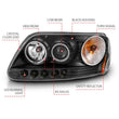 Load image into Gallery viewer, ANZO 1997-2003 Ford F-150 Projector Headlights w/ Halo Black (CCFL) - Additional View 7