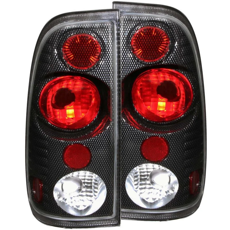 ANZO 1997-2003 Ford F-150 Taillights Carbon - Main Product View