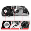 Load image into Gallery viewer, ANZO 1997-2003 Ford F150 Crystal Headlight Black w/ Parking Light - Additional View 5