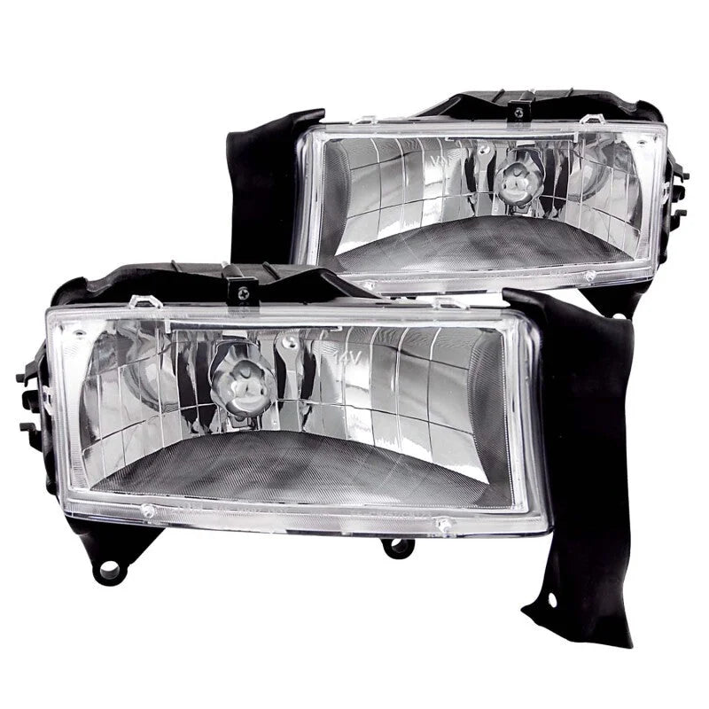 ANZO 1997-2004 Dodge Dakota Crystal Headlights Chrome - Main Product View