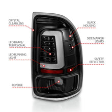 Load image into Gallery viewer, ANZO 1997-2004 Dodge Dakota LED Taillights Black Housing Clear Lens Pair - Side View