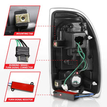 Load image into Gallery viewer, ANZO 1997-2004 Dodge Dakota LED Taillights Black Housing Smoke Lens Pair - Back View