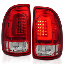 Load image into Gallery viewer, ANZO 1997-2004 Dodge Dakota LED Taillights Chrome Housing Red Lens Pair - Back View