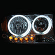 Load image into Gallery viewer, ANZO 1997-2004 Dodge Dakota Projector Headlights w/ Halo Black 1 pc - Side View