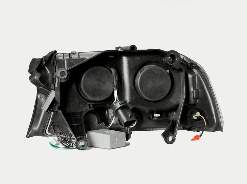 ANZO 1997-2004 Dodge Dakota Projector Headlights w/ Halo Black 1 pc - Detail View