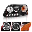 Load image into Gallery viewer, ANZO 1997.5-2003 Ford F-150 Projector Headlights w/ Halo and LED Black 1pc - Installation View