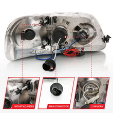 Load image into Gallery viewer, ANZO 1997.5-2003 Ford F-150 Projector Headlights w/ Halo and LED Black 1pc - Additional View 6