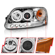 Load image into Gallery viewer, ANZO 1997.5-2003 Ford F-150 Projector Headlights w/ Halo and LED Chrome 1pc - Additional View 5