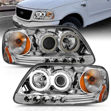 Load image into Gallery viewer, ANZO 1997.5-2003 Ford F-150 Projector Headlights w/ Halo Chrome 1pc - Additional View 5