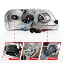 Load image into Gallery viewer, ANZO 1997.5-2003 Ford F-150 Projector Headlights w/ Halo Chrome 1pc - Additional View 8