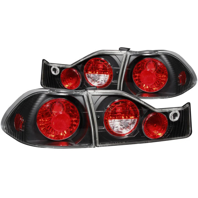 ANZO 1998-2000 Honda Accord Taillights Black - Main Product View