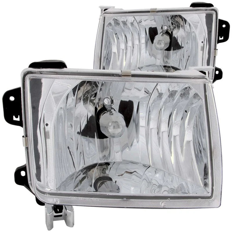 ANZO 1998-2000 Nissan Frontier Crystal Headlights Chrome - Main Product View