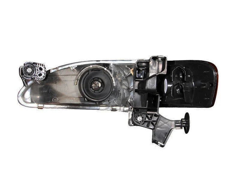 ANZO 1998-2000 Toyota Corolla Crystal Headlights Black - Side View
