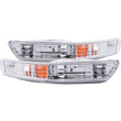 Load image into Gallery viewer, ANZO 1998-2001 Acura Integra Euro Parking Lights Chrome w/ Amber Reflector - Main Product View