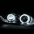 Load image into Gallery viewer, ANZO 1998-2002 Chevrolet Camaro Projector Headlights w/ Halo Black - Side View