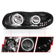 Load image into Gallery viewer, ANZO 1998-2002 Chevrolet Camaro Projector Headlights w/ Halo Black - Additional View 6