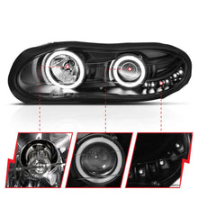 Load image into Gallery viewer, ANZO 1998-2002 Chevrolet Camaro Projector Headlights w/ Halo Black - Additional View 6
