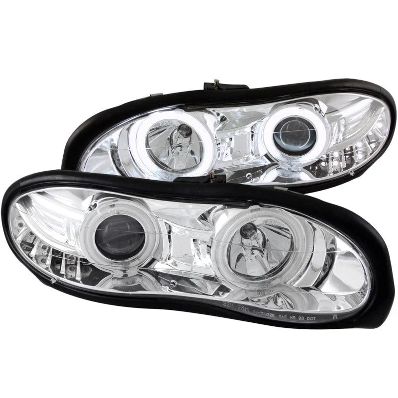 ANZO 1998-2002 Chevrolet Camaro Projector Headlights w/ Halo Chrome - Main Product View