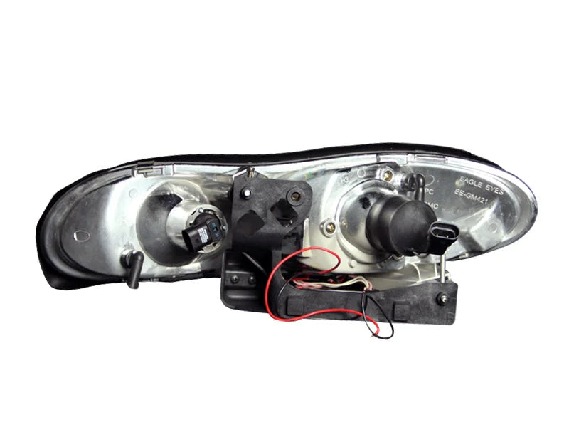 ANZO 1998-2002 Chevrolet Camaro Projector Headlights w/ Halo Chrome - Detail View