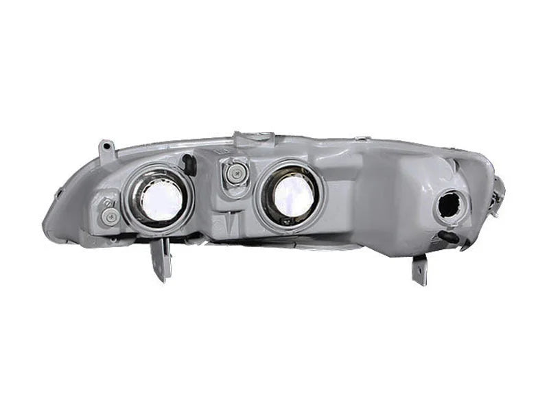 ANZO 1998-2002 Honda Accord Crystal Headlights Black - Side View