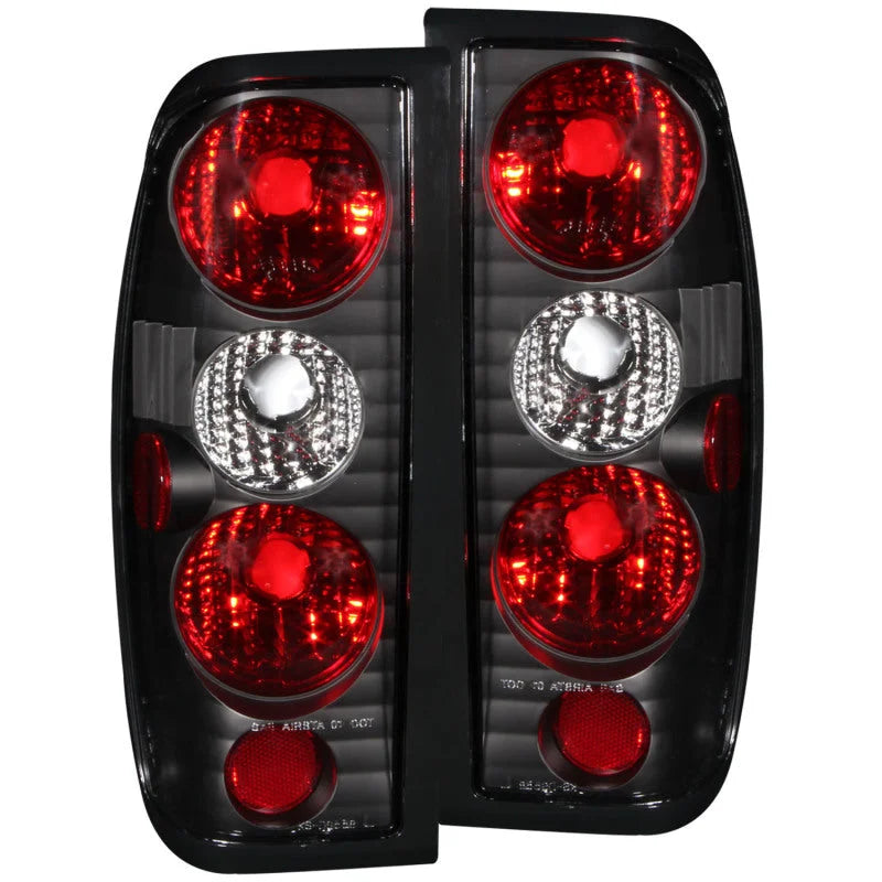 ANZO 1998-2004 Nissan Frontier Taillights Black - Main Product View
