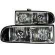 Load image into Gallery viewer, ANZO 1998-2005 Chevrolet S-10 Crystal Headlights Black - Main Product View