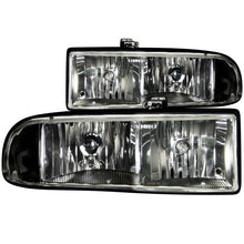 Load image into Gallery viewer, ANZO 1998-2005 Chevrolet S-10 Crystal Headlights Black - Main Product View