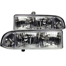 Load image into Gallery viewer, ANZO 1998-2005 Chevrolet S-10 Crystal Headlights Chrome - Main Product View