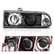 Load image into Gallery viewer, ANZO 1998-2005 Chevrolet S-10 Projector Headlights w/ Halo Black - Additional View 5