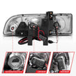 Load image into Gallery viewer, ANZO 1998-2005 Chevrolet S-10 Projector Headlights w/ Halo Black - Additional View 6