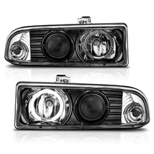 Load image into Gallery viewer, ANZO 1998-2005 Chevrolet S-10 Projector Headlights w/ Halo Black - Additional View 7