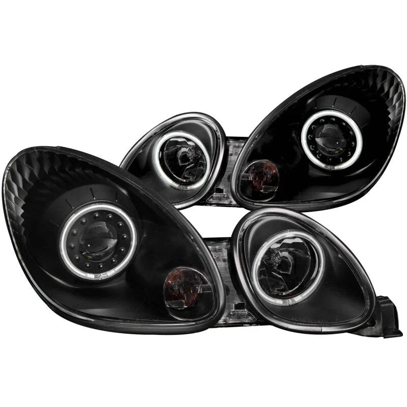 ANZO 1998-2005 Lexus Gs300 Projector Headlights w/ Halo Black - Main Product View