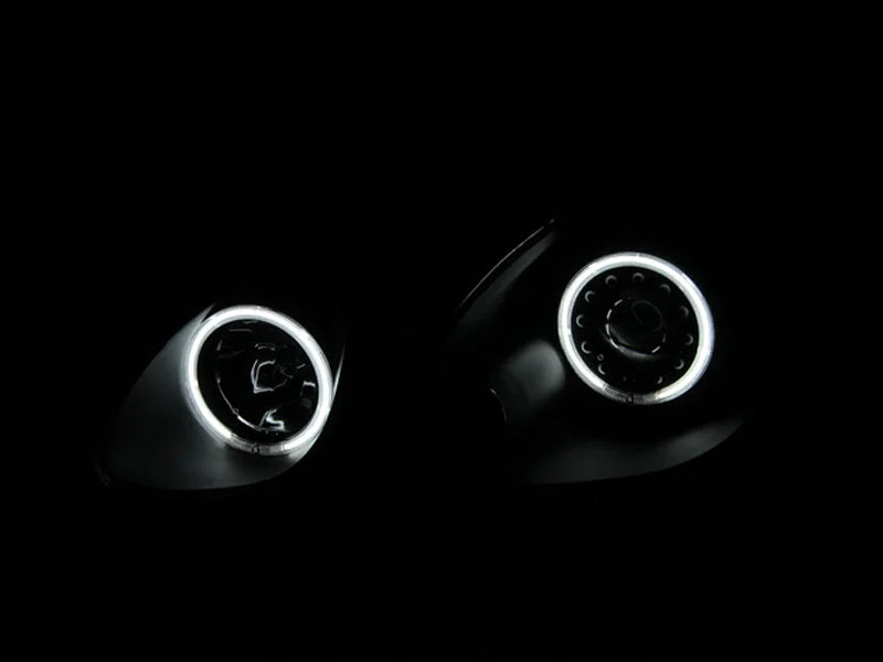 ANZO 1998-2005 Lexus Gs300 Projector Headlights w/ Halo Black - Side View