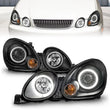 Load image into Gallery viewer, ANZO 1998-2005 Lexus Gs300 Projector Headlights w/ Halo Black - Back View