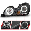 Load image into Gallery viewer, ANZO 1998-2005 Lexus Gs300 Projector Headlights w/ Halo Black - Additional View 5