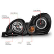 Load image into Gallery viewer, ANZO 1998-2005 Lexus Gs300 Projector Headlights w/ Halo Black - Additional View 8
