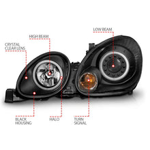 Load image into Gallery viewer, ANZO 1998-2005 Lexus Gs300 Projector Headlights w/ Halo Black - Additional View 8
