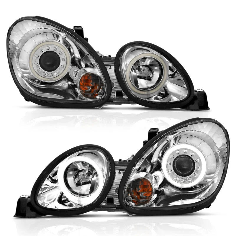 ANZO 1998-2005 Lexus Gs300 Projector Headlights w/ Halo Chrome - Main Product View