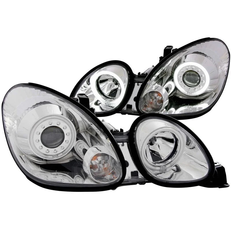 ANZO 1998-2005 Lexus Gs300 Projector Headlights w/ Halo Chrome - Side View