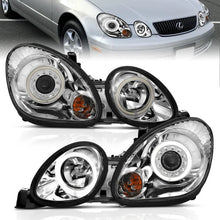 Load image into Gallery viewer, ANZO 1998-2005 Lexus Gs300 Projector Headlights w/ Halo Chrome - Additional View 6