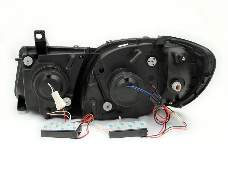 ANZO 1998-2007 Lexus Lx470 Projector Headlights w/ Halo Black (CCFL) - Detail View