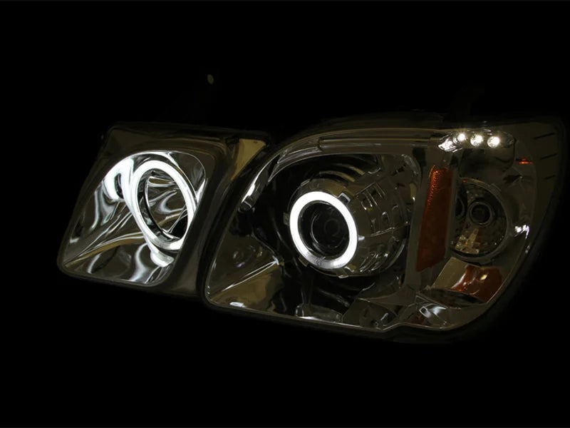 ANZO 1998-2007 Lexus Lx470 Projector Headlights w/ Halo Chrome (CCFL) - Side View