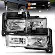 Load image into Gallery viewer, ANZO 1999-2000 Cadillac Escalade Crystal Headlights - Main Product View